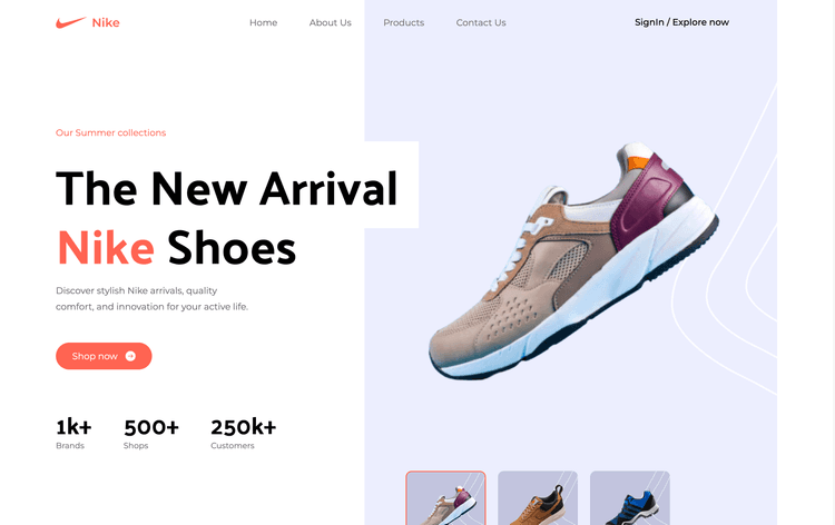 Nike Redesigned Website